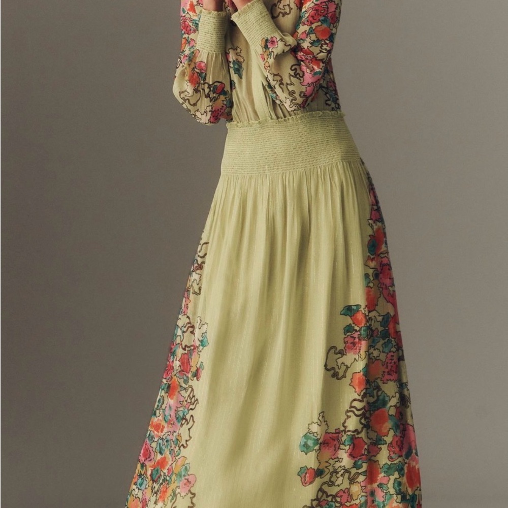 Anthropologie Sold Out Bl-nk Rosaley Long-Sleeve Shirt Dress- fits like a medium